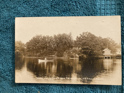 RPPC Darlings Cove Lake Orion Michigan Unposted c1910 Pesha Photo