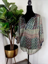 Anthropologie Mauve Women’s Medium Sheer Shirt Top Multiple Color Boho Lagenlook
