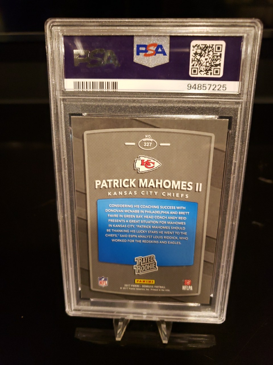 Patrick Mchomes Rated Rookie Psa 8 view 2