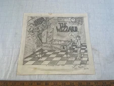 vintage folk art 1976 Pinball Wizzard pencil sketch very. cool!