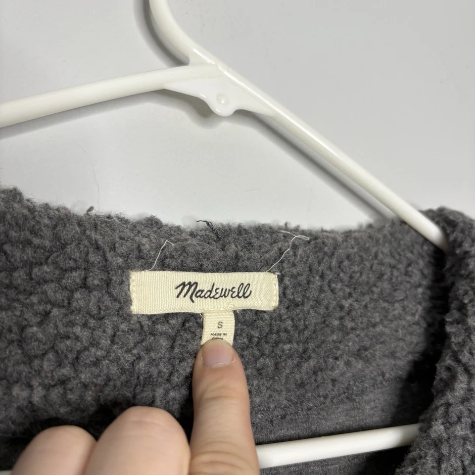 Casaco Madewell Bonded Sherpa Cocoon Feminino Tamanho Pequeno Urze Carbono - Imagem 3 de 4