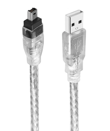 FireWire 4-Pin to USB 2.0 Cable 1.8m Male to Male iLink DV Camera Adapter