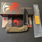 Microtech 210T-1 PMDE MSI Two-Tone Double Edge Dark Earth Polymer Knife. USA