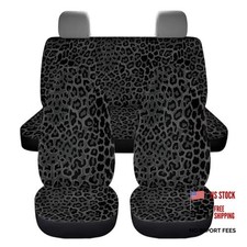 Car Seat Covers For Front Breathable Material Car Seat Cover Black Gray Leopard