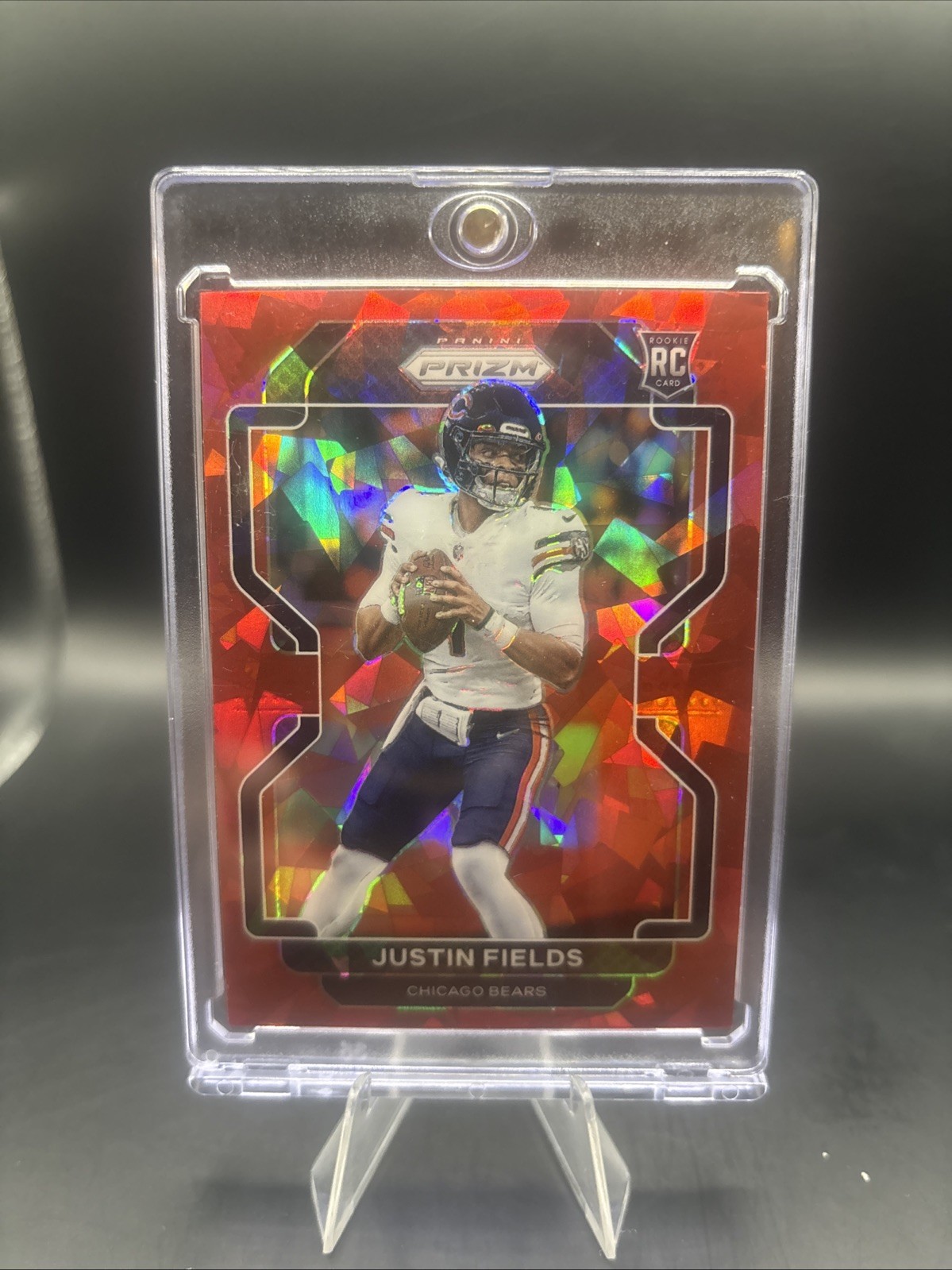 2021 Panini Prizm - Rookie Justin Fields #334 Red Ice Prizm (RC)
