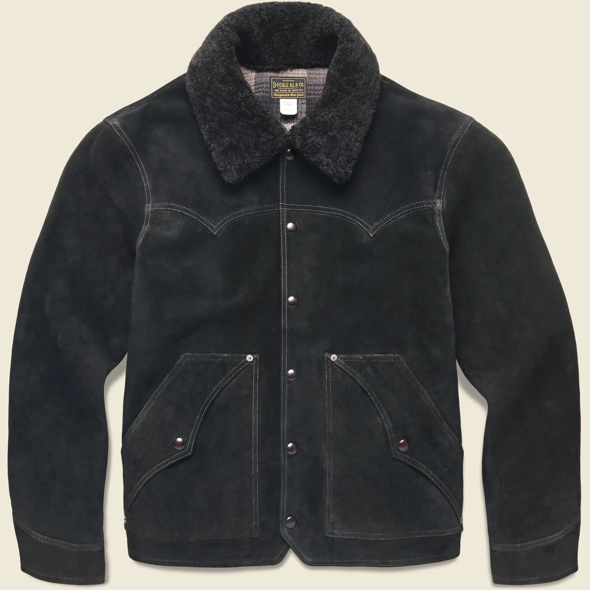 RRL Black Leather Outer Shell Coats, Jackets & Vests for Men for