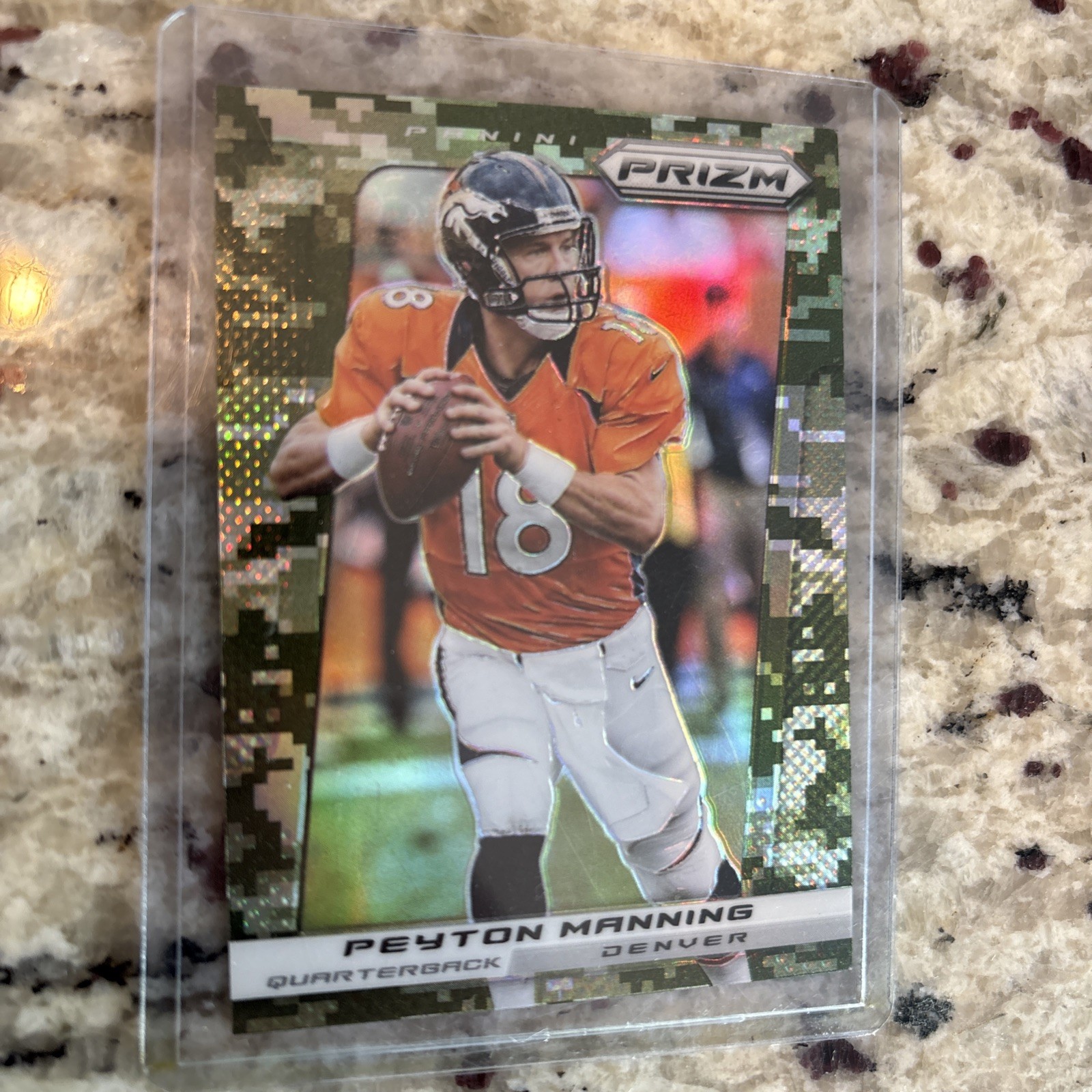 2013 Prizm Camo Refractor Peyton Manning #77 Denver Broncos