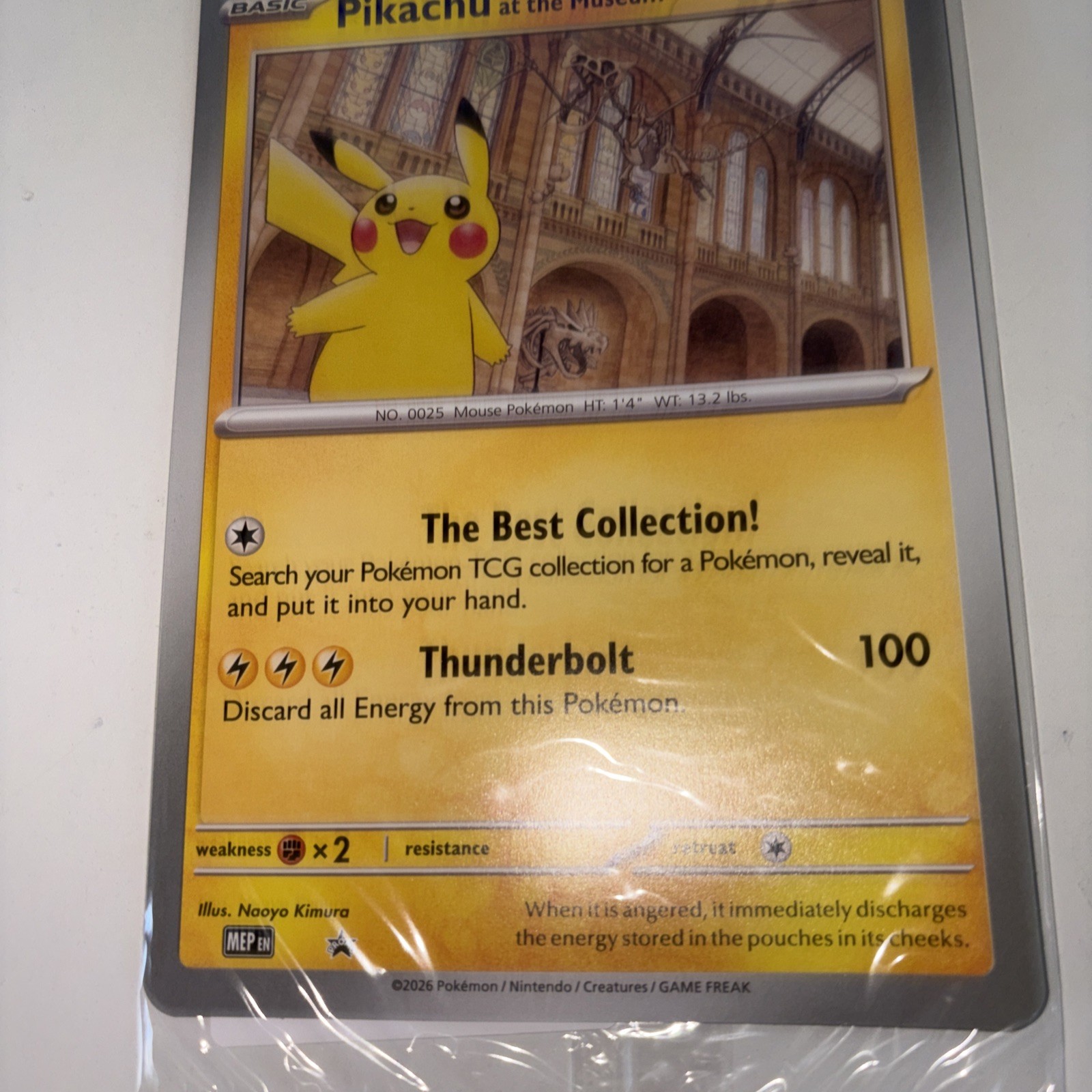 Pikachu At The Museum Promo Card