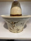 Vtg Western 1960 McCoy USA El Rancho Cowboy Hat Serve-All Chip & Dip Bowl/Plate