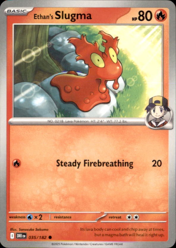Pokemon Ethan's Slugma 35/182 Destined Rivals Non-Holo 5 Card Lot