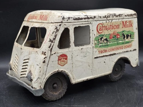Tonka 1954 Divco Carnation Milk Bottle Delivery Truck Pressed Steel 750-5 Toy