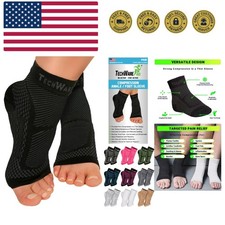Ankle Brace Compression Sleeve - Plantar Fasciitis Sock. Relieves Achilles Te...
