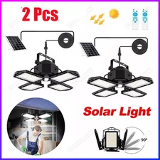 2 PK Solar Pendant Light Outdoor Indoor Solar Powered Motion Sensor Shed Lights