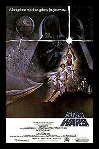 FRAMED Star Wars A New Hope 34x22 Movie Art Print Poster WIDE