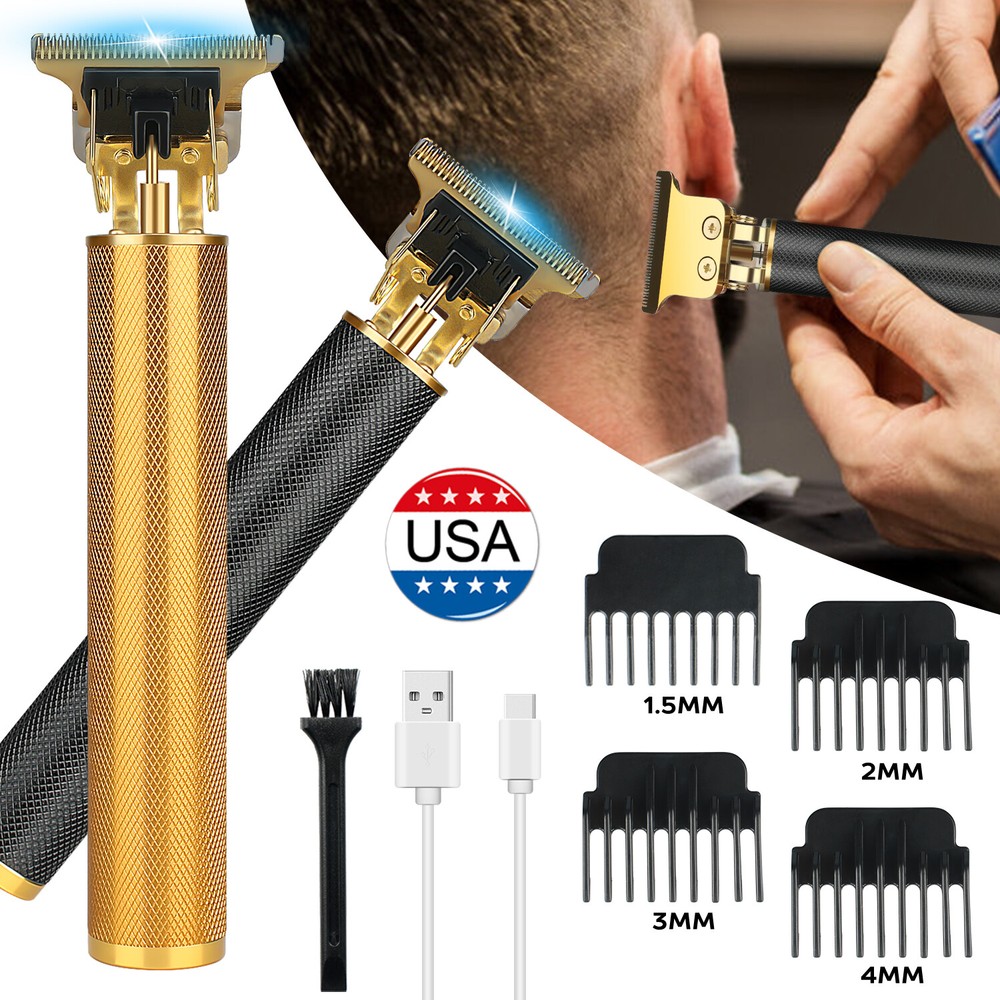 Men Electric Hair Trimmer Professional Vintage T9 Rechargeable Hair Clippers