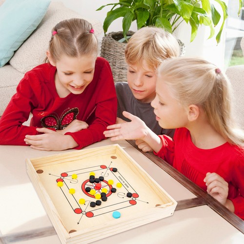 Carrom Board Game with Coins and Strikers12*12In Wooden FUN Family Friends - Picture 7 of 9
