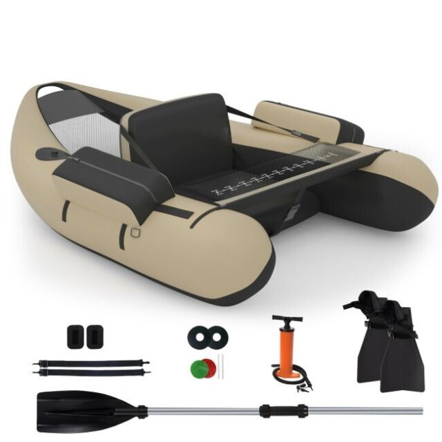 Inflatable Fishing Float Tube Adjustable Straps Storage Pockets Fish Ruler Pump Inflatable Fishing Float Tube Adjustable Straps Storage Pockets Fish Ruler Pump