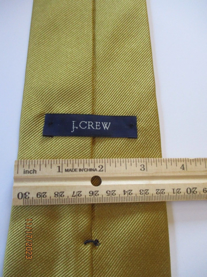 Corbata de cuello de seda dorada J Crew Foto 2 de 2