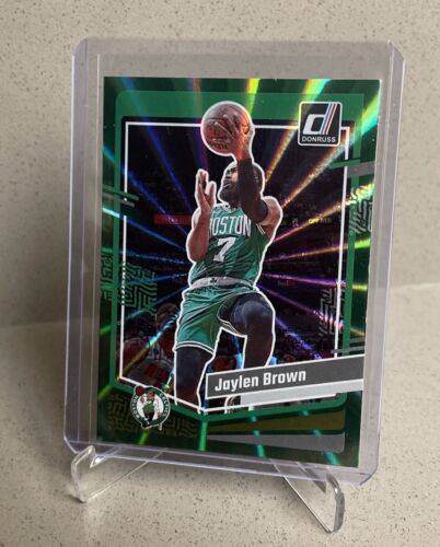 Jaylen Brown Holo Green Laser Panini Donruss #128 - Boston Celtics 23-24 NBA 💚 - Picture 1 of 17
