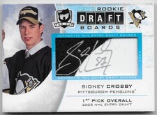 08/09 UPPER DECK THE CUP AUTOGRAPH ROOKIE DRAFT BOARDS Sidney Crosby #DBSC /25
