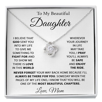 To My Daughter Necklace, Daughter Mother Necklace, Daughter Gift From Mom