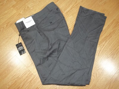 NEW MENS JOSEPH ABBOUD 2.0 SURVIVAL WOOL DRESS PANTS, SZ 32 WAIST OPEN HEM