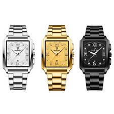 Men Classic Business Watch Stainless Steel Luminous Waterproof Quartz Wristwatch