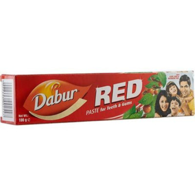 Dabur Red Zahnpasta 100g | Ayurvedisch | Gegen Karies & Mundgeruch | Kräuter