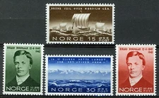 Norway 1942, NK 302-05, Nordraak set MNH, Mi 267-70, Sc#247-50