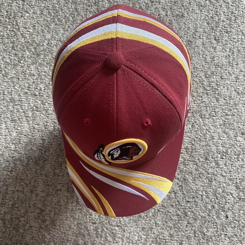 Reebok Hat Cap Washington Redskins Mens OSFM Red Colorful Stretch Swirl Y2K - Picture 5 of 11