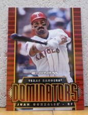 BASEBALL CARD JUAN GONZALEZ TEXAS RANGERS DONRUSS DOMINATORS CHASE INSERT
