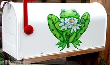 Mailbox Magnet (Partial Cover) Frog with Daisy Bouquet Better than a Decal!