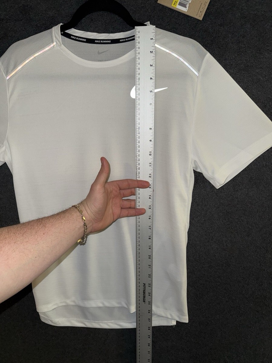 Nike Dri-fit Miler White Mens Size Small AJ7565-100