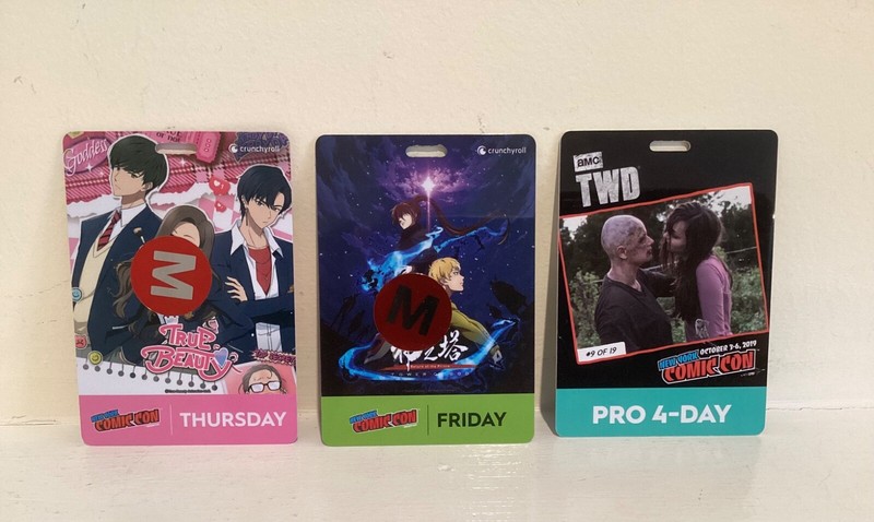 NEW YORK COMIC CON NYCC 2024 THURSDAY& FRIDAY PASS/BADGE/TICKET & 2019 TWD Pro