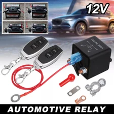 12V Car Battery Disconnect Relay Disconnect Switch Kit 200A W/ Double Remote