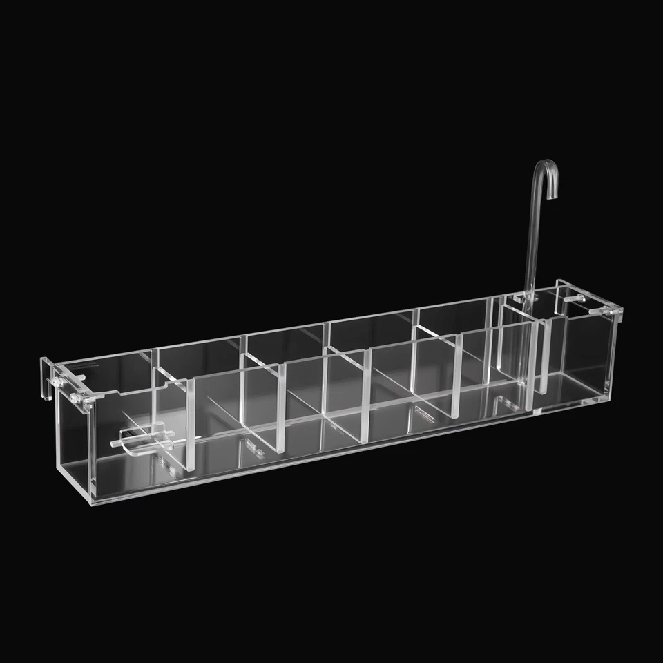 45 X 7 X 8cm 6-Grid Acrylic Clear Aquarium Fish Tank External Hang Filter - Image 3 of 4