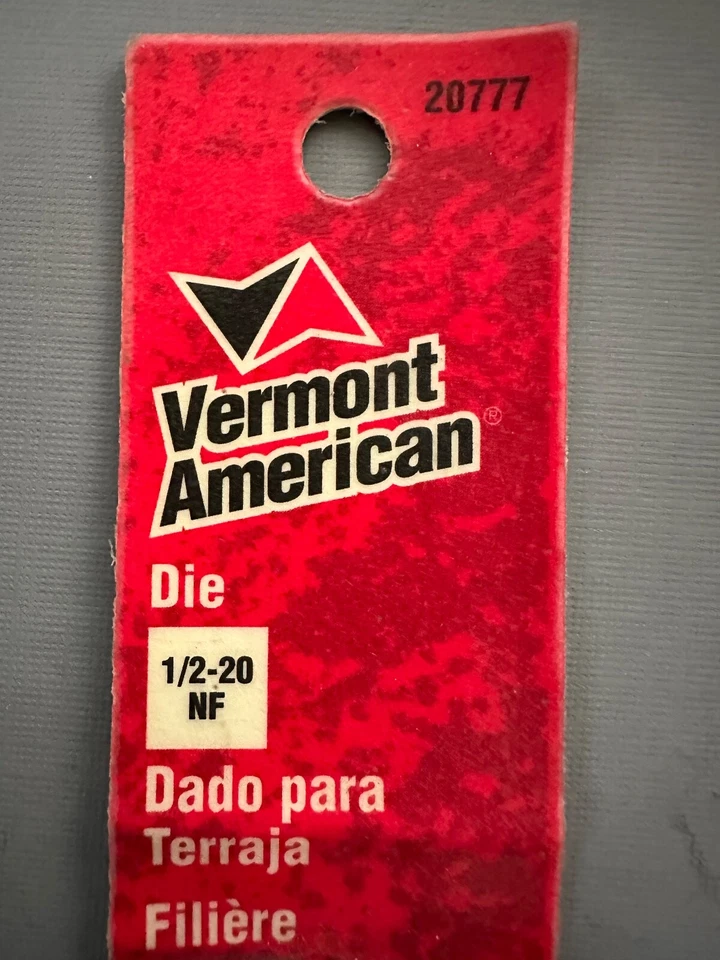 VERMONT AMERICAN 1/2 - 20 NC Die 20777 - Made in USA - Image 3 of 4