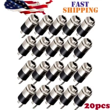 20pcs 3.5mm Female Stereo Audio Jack Connector panel mount US
