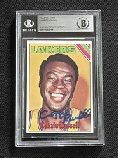 CAZZIE RUSSELL 1975-76 TOPPS SIGNED AUTOGRAPHED CARD LAKERS BAS AUTHENTIC