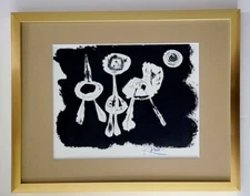 JOAN MIRO 1971 BEAUTIFUL SIGNED PRINT MATTED 11 X 14 + BUY IT NOW!! LIST $595 