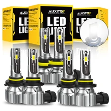6Pcs AUXITO Combo 9005+9006+H11 LED Headlight Light Fog Kit High Low Beam Bulbs