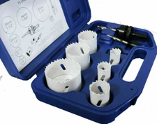 9PC BI-METAL HOLE CUTTER SAW KIT PLUMBERS SAW WOOD METAL ALLOY SHEETS