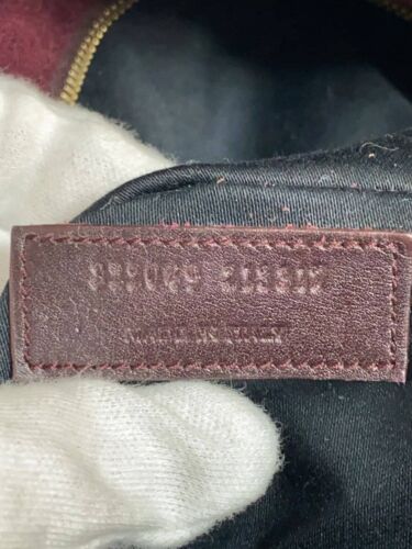 Bolso de Hombro Saint Laurent Cuero de Lona 2 Vías Mini Boston Burdeos Usado - Imagen 8 de 8