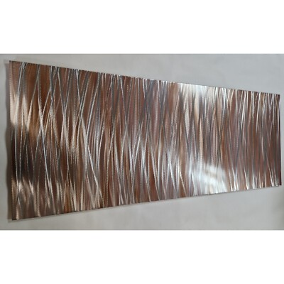 Moderne abstrakte Wandbilder aus Metall. Artwork. Wohndeko. Entice. Kupfer und Silber.