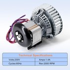 Criditpid Draft Inducer blower for Goodman 0131G00000P, J238-150-15301 — photo 2
