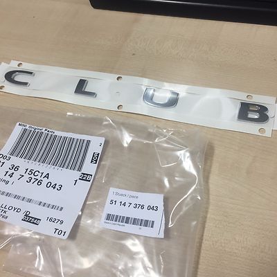 MINI Genuine F54 Clubman Rear Emblem Badge Label Sticker Club 