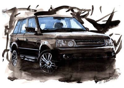 Gemälde eines Range Rover Sport Limited Edition Druck Range Rover Geschenk