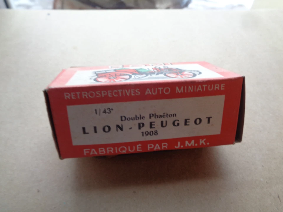 RAMI JMK 1/43 DOUBLE PHAËTON LION PEUGEOT 1908 AVEC SA BOITE - Photo 4/4