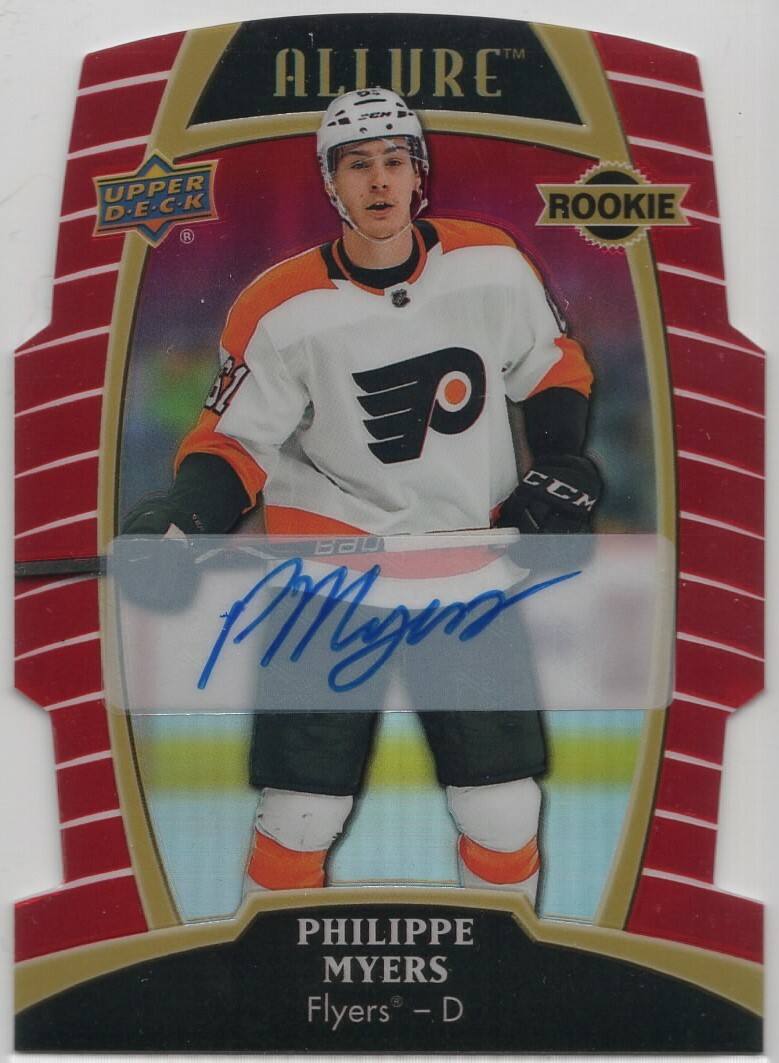 2019-20 Allure Philippe Myers RC #79 Flyers Red Rainbow Auto SN# /349