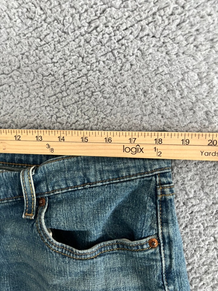 Levis Jeans Mens 36x30 Blue Relaxed Straight Leg Loose Stretch Medium